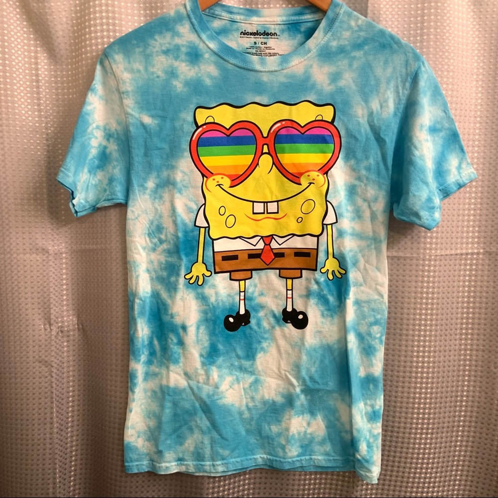 Spongebob Squarepants Pride Sunglasses Tie Dye Tee